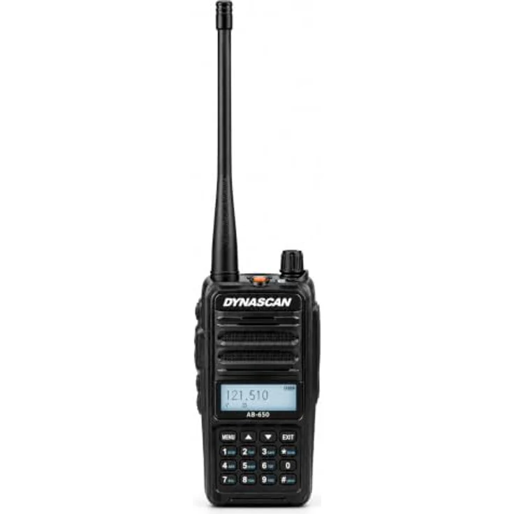 Dynascan AB-650 VHF AM Handfunkgerät, 5W mit 400 Speicherkanälen, USB-Ladefunktion und robustem Gehäuse für Luftfahrt und Drohnenpiloten – Bild 1
