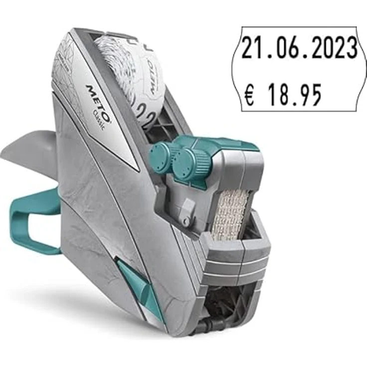Meto Preisauszeichner Classic M 2026, 2-zeiliger Profi-Preisauszeichner mit 20 alphanumerischen Zeichen für Gastronomie – Bild 5