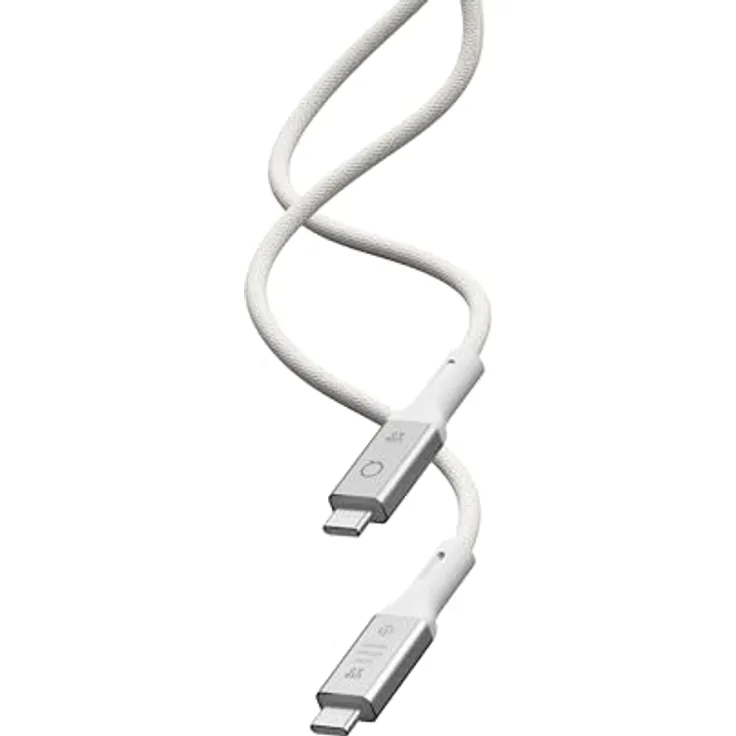 LINQ Connects USB4 PRO USB-C Kabel, 1,0m, 40Gbps, 8K/60Hz, 240W Schnellladen, mattgrau