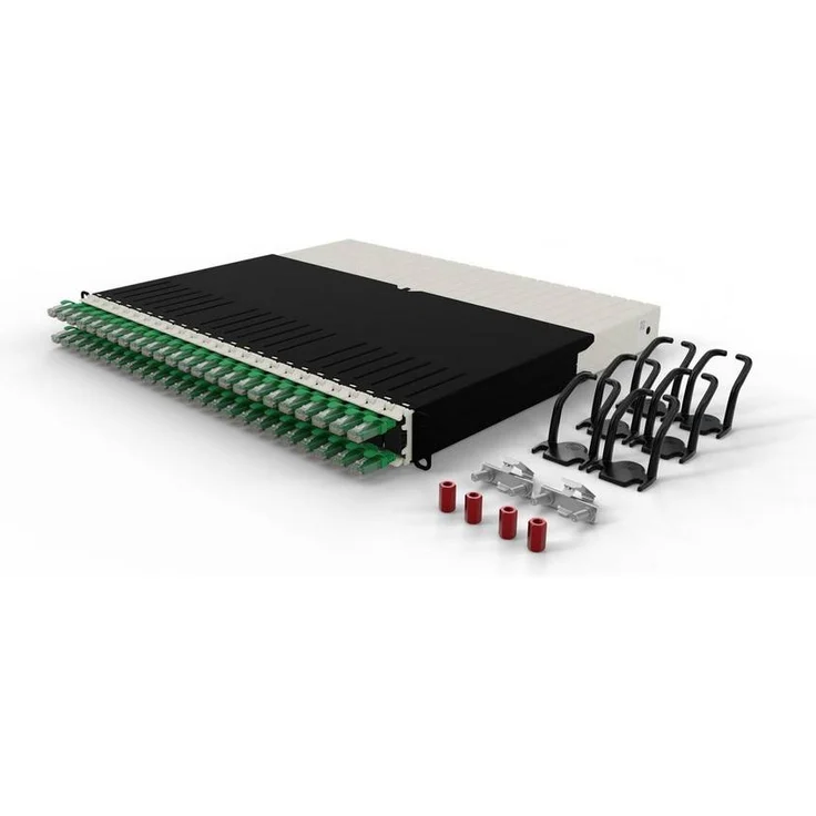 Patchbox patchbox.one 8RU UTP Cat.6a Kabelmanagement, grün, 0,8m, 24 Kassetten, optimierte Rack-Nutzung