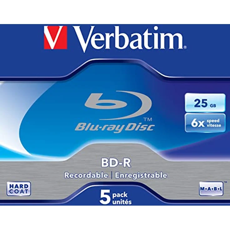 Verbatim BD-R Single Layer 6 -fache Brenngeschwindigkeit, Printable Surface Scratchguard Plus,5 Stück - Preisvergleich – Bild 2