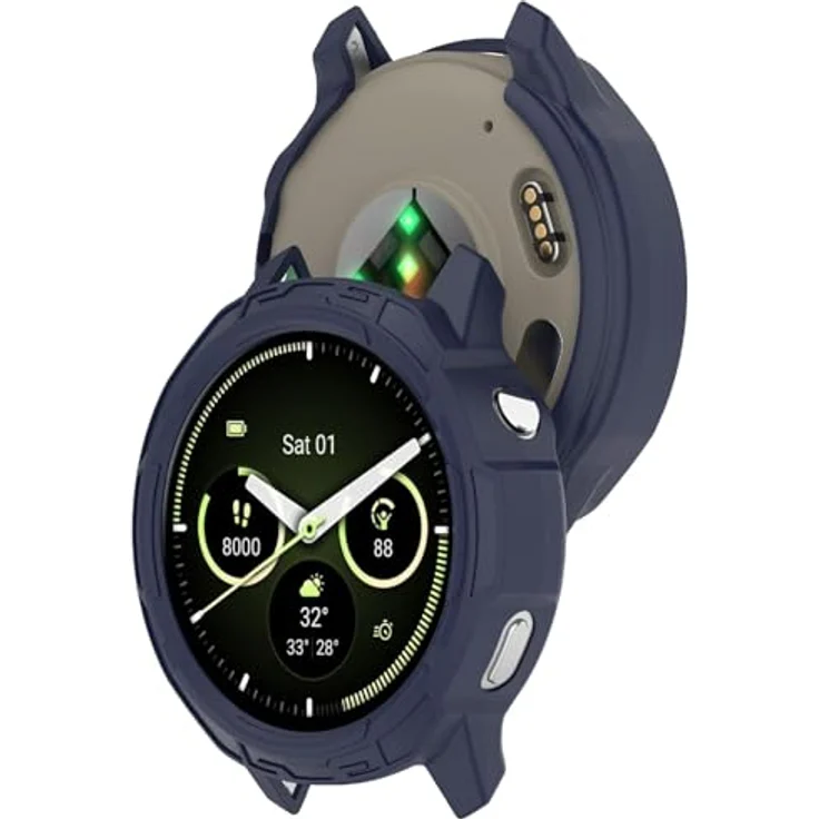 GIOPUEY Hülle für Garmin Venu 4 41mm, Weich und leicht TPU Silikon Schutz Case in Blau – Bild 4