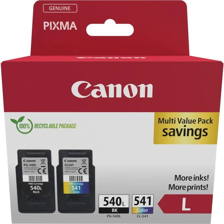 Canon PG540L/CL541, Druckerpatrone Schwarz und Farbe, original, hohe Druckqualität