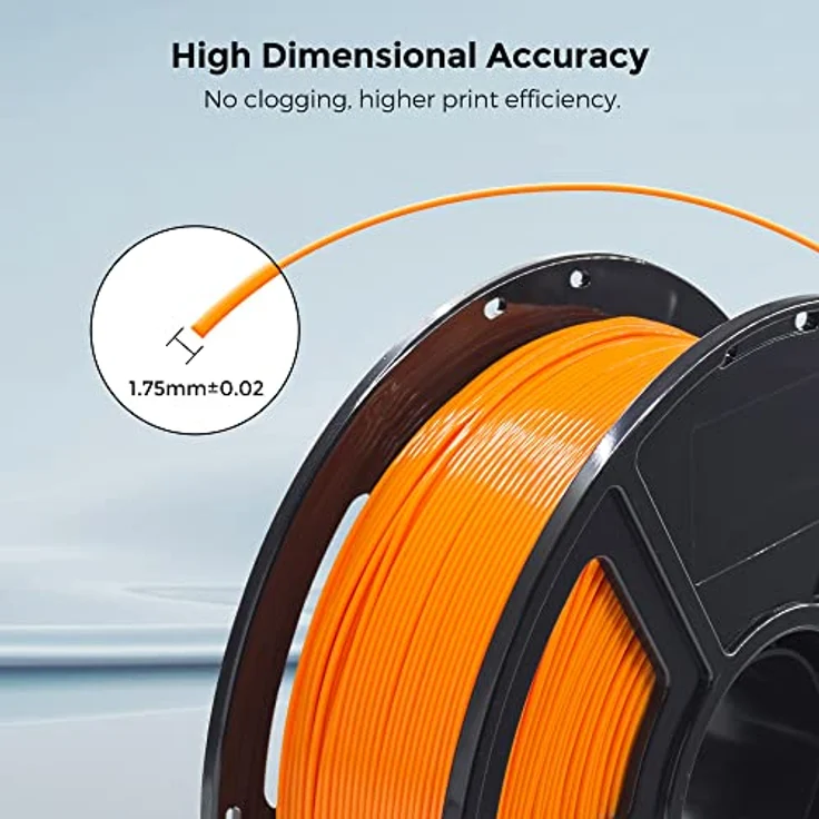 FLASHFORGE PLA PRO 3D-Drucker-Filament 1,75 mm, 1 kg Spule, Maßgenauigkeit +/- 0,02 mm, verbesserte Zähigkeit, knäuelfrei, Orange – Bild 5