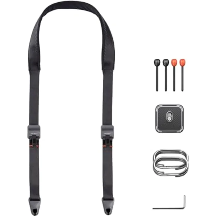 PGYTECH Kamera Schultergurt Breit, verstellbar 110-152 cm mit Schnellverschluss, Nackengurt für DSLR/SLR, Nachtschwarz