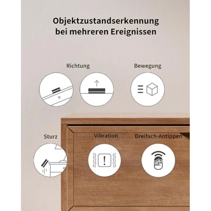 Aqara P100 Multisensor Weiß, Tür-/Fenster-Vibrationssensor mit Thread & Zigbee, 2-in-1 Sensor für object-Überwachung und präzise Zustandsüberprüfung – Bild 3