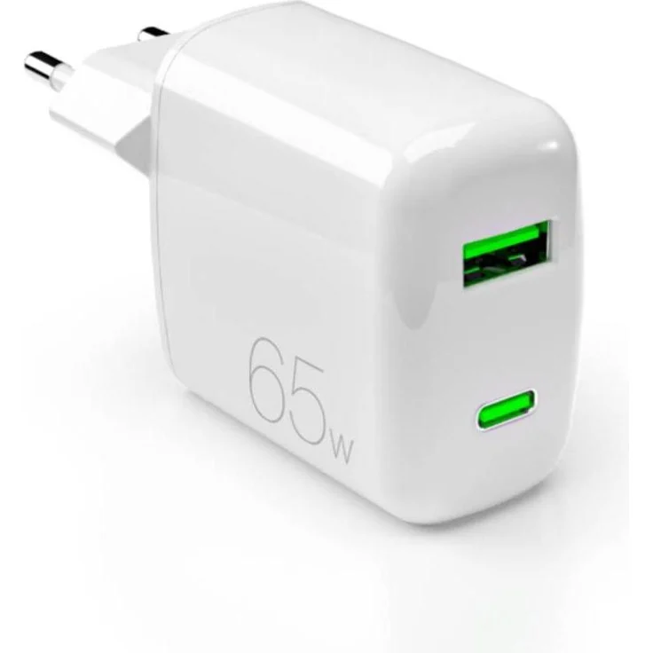 Puro Pufcmtcusbac65wgwhi, USB Ladegerät mit 65 W Power Delivery und 18 W Adaptive Fast Charge, Weiss