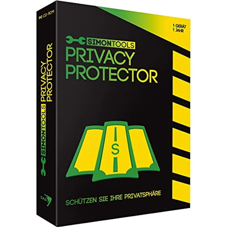 SIMONTOOLS PRIVACY PROTECT|2021|1|12 Monate|PC|Disc|Disc Antivirenprogramm, Villarreal CF, Schutz vor Eindringlingen und Datenklau