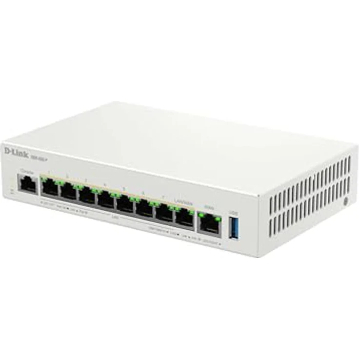 D-Link DBR-600-P Business PoE-Router, 2,5G Dual-WAN-VPN-Router mit 8× PoE+ Ports (123 W), Multi-WAN-Lastverteilung, Firewall-Sicherheit, AP-Management für kleine Büros & Cafés – Bild 1