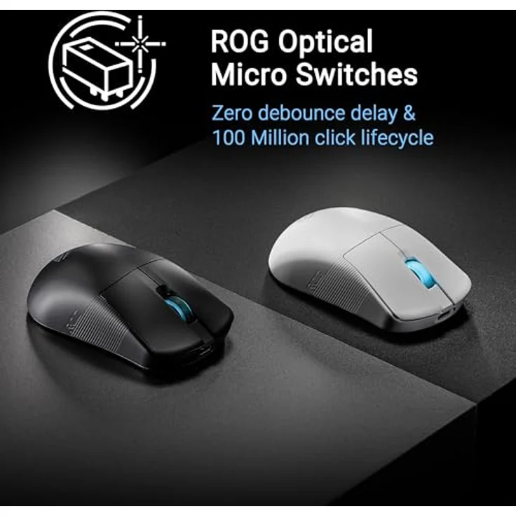 Asus ROG Harpe Ace Mini WE Gaming-Maus (RF kabellos + Bluetooth, USB) 49g halbsymmetrische Maus mit 42.000 dpi – Bild 6
