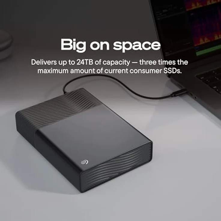 SEAGATE One Touch STNB8000400, 8 TB externe Festplatte mit USB-C Verbindung, 3,5 Zoll, Space Grau – Bild 5