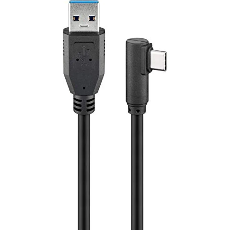 Goobay USB-C auf USB A 3.0 Kabel 90°, schwarz, 1.5 m - USB 3.0-Stecker (Typ A) > USB-C-Stecker (66502) – Bild 2