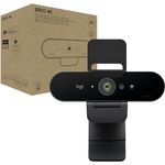 Logitech Brio 4K-Webcam for Business, Ultra-HD mit biometrischer Anmeldung über Windows Hello, automatische Beleuchtungskorrektur, Geräuschunterdrückung, kompatibel mit Microsoft Teams und Google Meet - Graphit