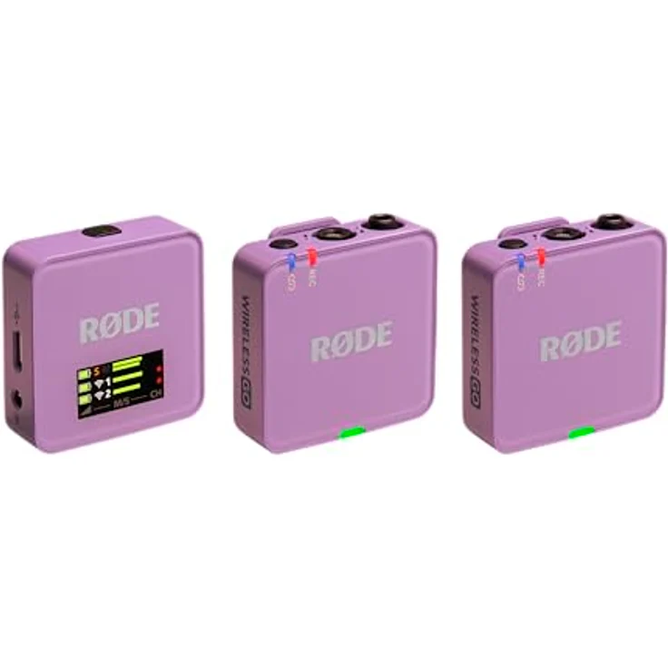 RØDE Wireless GO (Gen 3) – Kompakter kabelloser Mikrofon mit 32-Bit Float Aufnahme, automatischer Pegelregelung und universeller Kompatibilität für Telefone, Kameras und Computer in Flieder – Bild 2