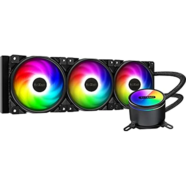 Pccooler GI-CX360 ARGB AIO, CPU Wasserkühler mit 350W TDP, 394mm Radiator, Schwarz – Bild 5