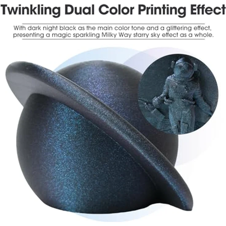 eSUN ePLA-Magic Glitter PLA Filament 1.75mm, Dunkel Glänzendes Blau, maßgenauigkeit +/- 0.05mm, 1KG Spule für 3D Drucker – Bild 5