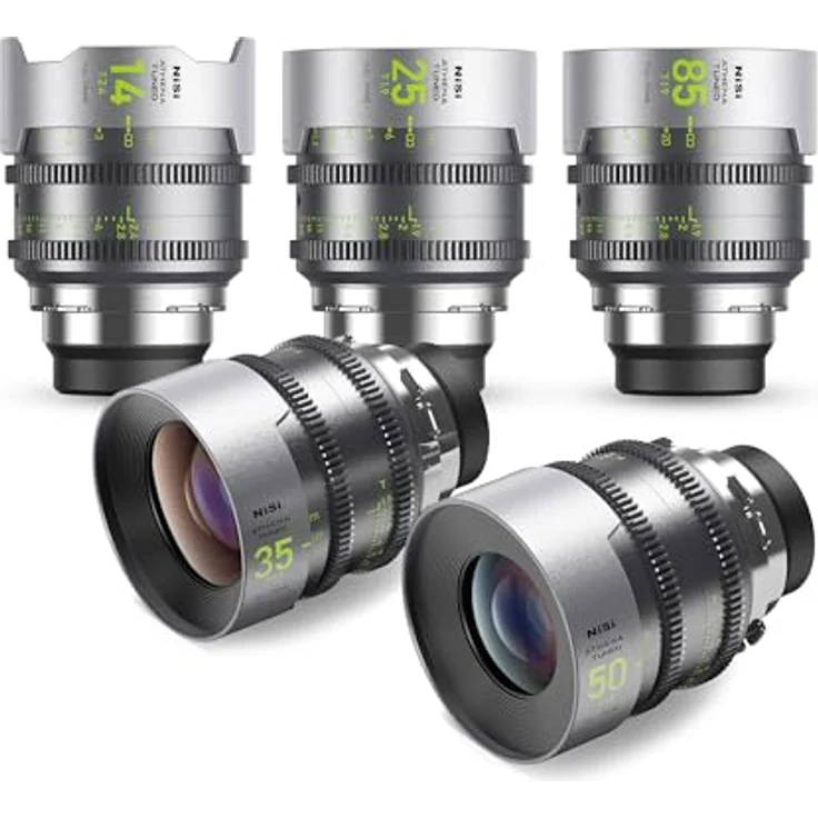 NiSi Athena Tuned Prime Limited Edition PL Mount, Full Frame Cinema Lens Kit 14/25/35/50/85mm mit Vintage Cine Look, 199 Sets weltweit, inkl. Hard Case – Bild 1