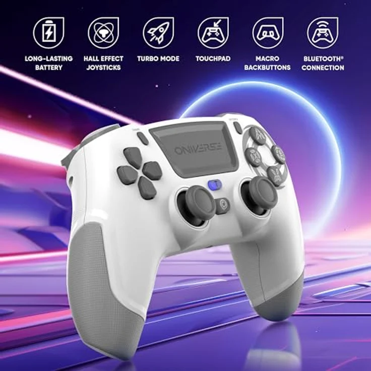 Oniverse Revolt V2, Gaming Controller für iOS, PC, PS4 und Android, kabellos, weiss – Bild 6