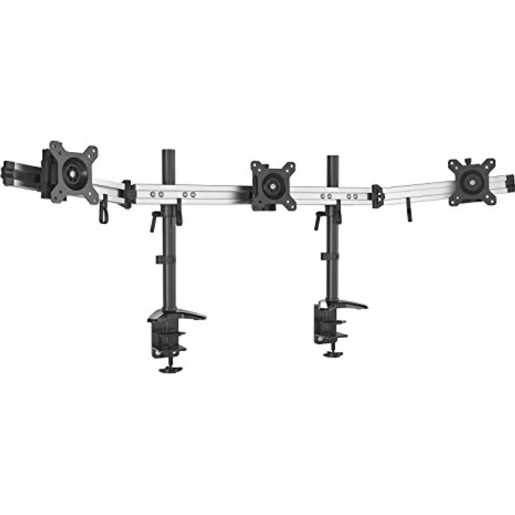 HFTEK 3-Fach Monitorarm - Tischhalterung für 3 Bildschirme von 15 27 Zoll mit VESA 75 / 100 (MP230C-N) – Bild 2