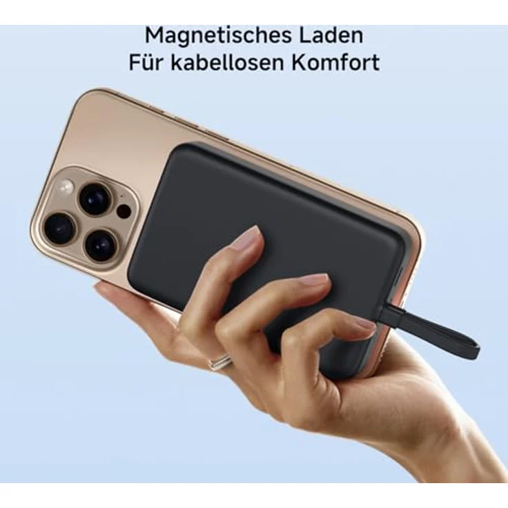 Xiaomi 33W Magnetic Power Bank 10000mAh, ultraschnelles Aufladen, kabelloses Laden mit 13N Magnetkraft, Magsafe für iPhone 16 Pro und ältere Modelle – Bild 3