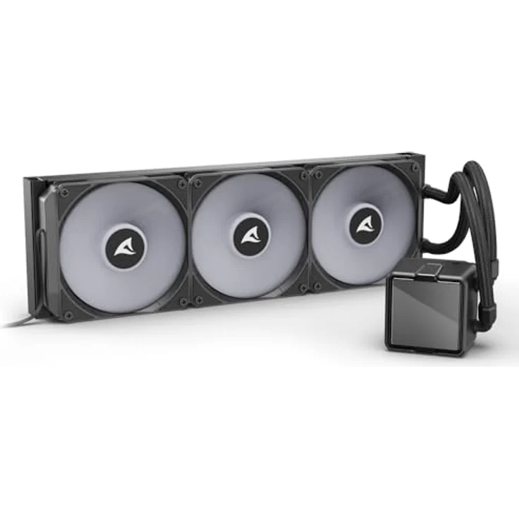 Sharkoon S100 ARGB AIO Black, Wasserkühlung mit 360-mm-Radiator, RGB-Beleuchtung und flexibler Lüftersteuerung – Bild 2