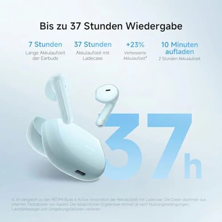 Xiaomi Redmi Buds 8 Active, True-Wireless In-Ear Bluetooth 5.4 Kopfhörer mit KI-Rauschunterdrückung, schwarz – Bild 7