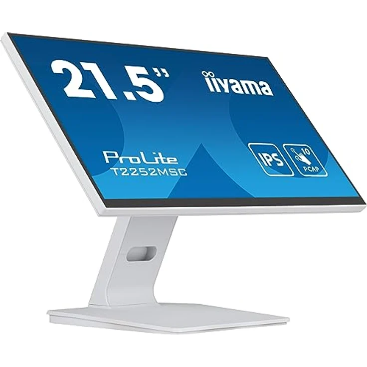 iiyama Prolite T2252MSC-W2 21,5" IPS LED-Monitor Full-HD 10 Punkt Multitouch kapazitiv HDMI DP USB3.0 7H Weiss – Bild 3