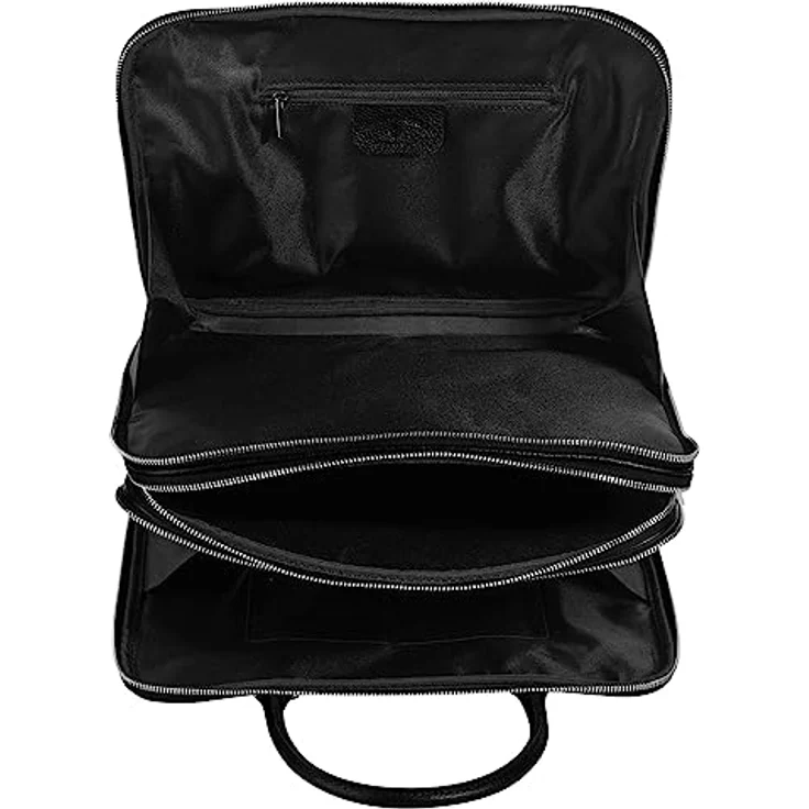 Cluty Aktentasche aus 100% Rindleder, Made in Italy, 28x35x13 cm, mit abnehmbaren Schultergurt und durchdachter Fächeraufteilung – Bild 6