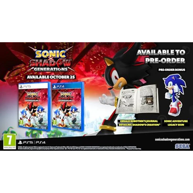 SEGA Sonic X Shadow Generations /PS5, inkl. Journal booklet, DLC code + Retro Skin, Paramount Insert – Bild 2