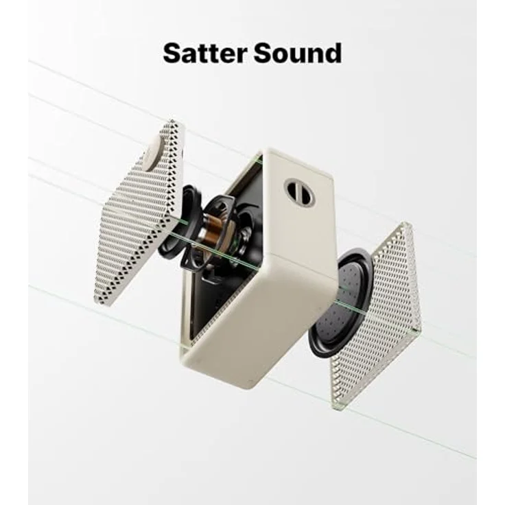 Edifier ES20 Premium Bluetooth Lautsprecher – 360° Sound, Bluetooth 5.4, RGB-Ambientebeleuchtung, IP67 wasserdicht, 15h Akku, ConneX App, Dual Pairing (Creme) – Bild 2