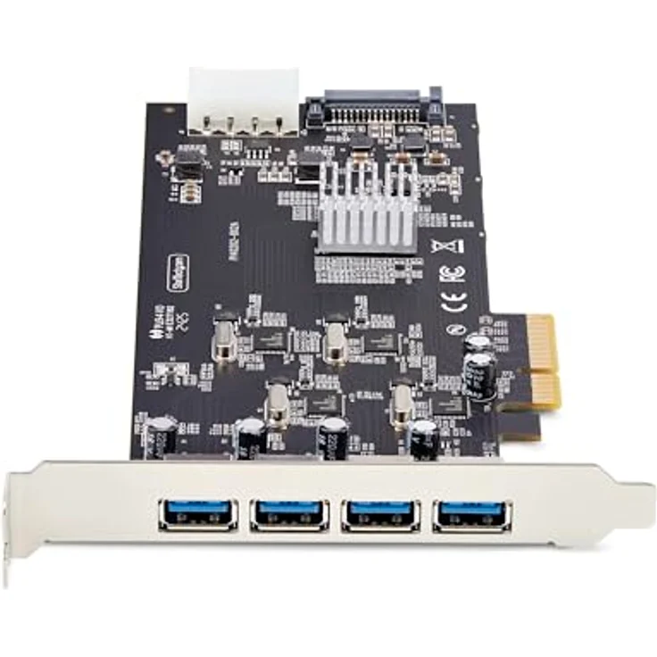 StarTech.com 4-Port USB PCIe Karte, USB 3.2 5Gbps, mit 4 unabhängigen USB-Controllern, Schwarz – Bild 5