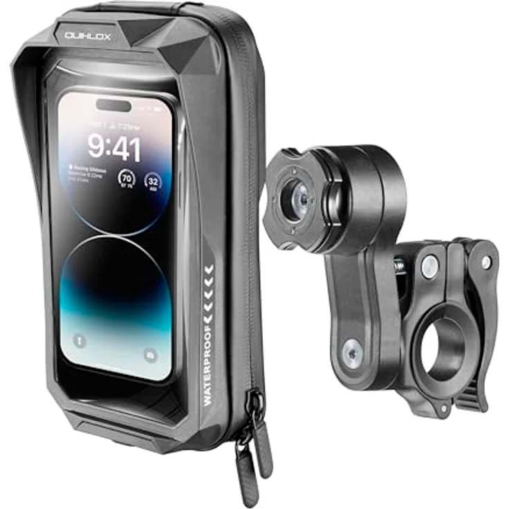 Fixed Smquikloxwppro, Aktive Smartphone Halterung für Motorräder, Schwarz – Bild 2