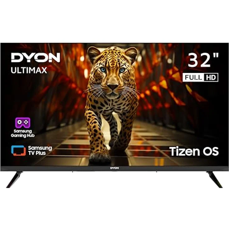 DYON ULTIMAX 32F-TI - 32 Zoll (80 cm) Fernseher (1080p, Full-HD Smart TV, Tizen OS, Samsung Smart & Gaming Hub, Prime Video, Netflix, Disney+) in Schwarz – Bild 1