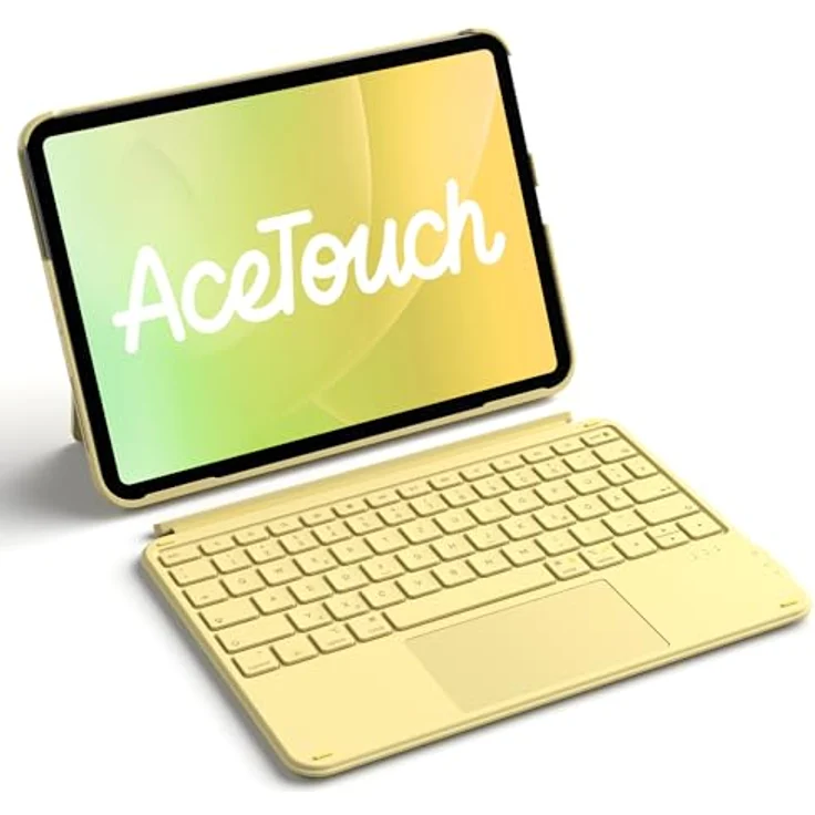 Inateck Ultraleichte Tastatur KB04122 für iPad 10/11 Gen A16 (2025), iPad Air 11" M3/M2 (2025/2024), abnehmbar mit Touchpad, nur 450g leicht, komfortables Tippen, magnetisches Design, schwarz – Bild 1