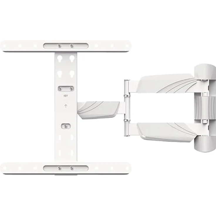 ISY IWB-6250, TV-Wandhalterung, max. 65 Zoll, Schwenkbar, Neigbar, Ausziehbar, Weiß – Bild 2