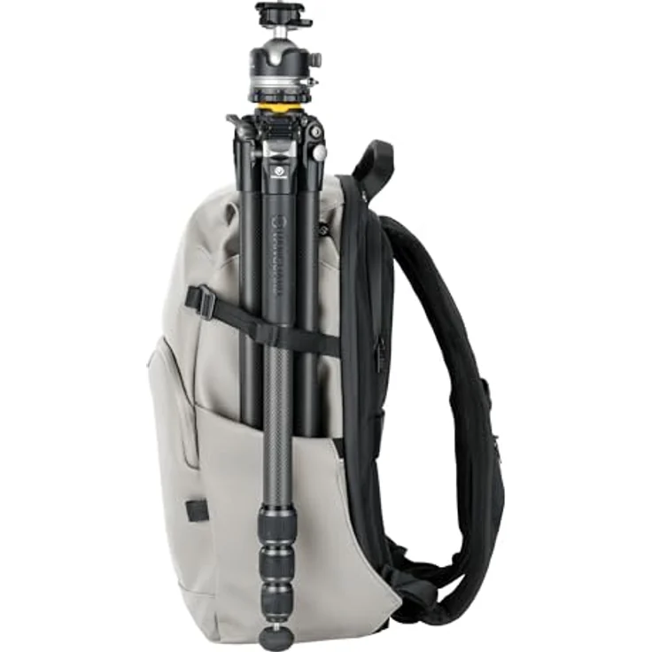 Vanguard VEO LITE B25L CM, Kamerarucksack creme mit 25 Litern Fassungsvermögen, wetterfestem Material und Platz für Vollformat-Kamera und bis zu 4 Objektive – Bild 4