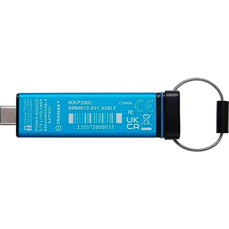 Kingston IronKey Keypad 200 Typ-C Hardware-verschlüsselter USB-Stick FIPS 140-3 Level 3 (ausstehend) mit XTS-AES 256-Bit-Hardware-Verschlüsselung - IKKP200C/64GB, Grün – Bild 3
