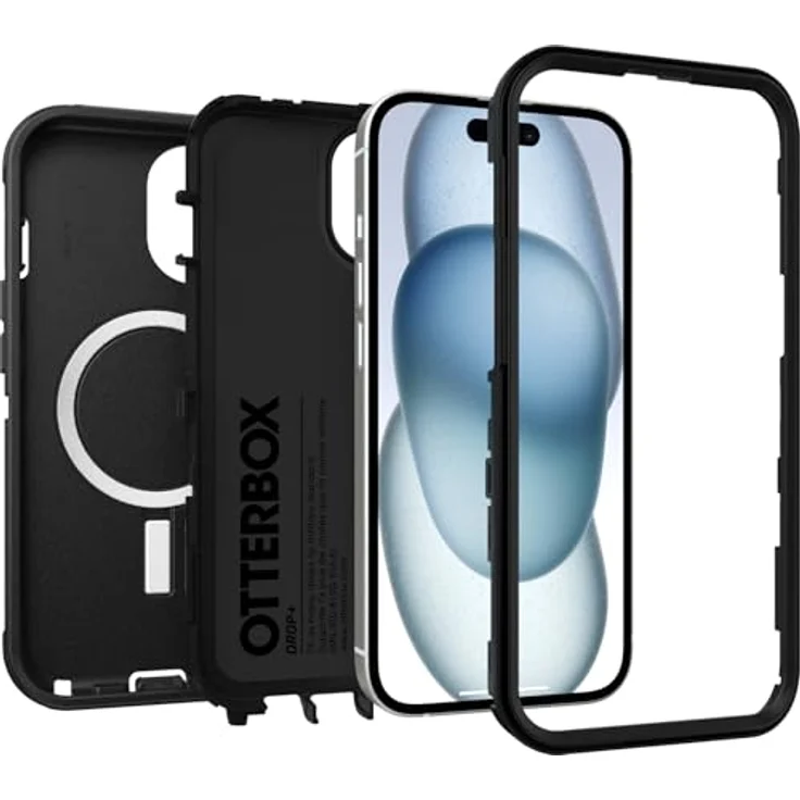 OtterBox Defender Series MagSafe Hülle für iPhone 15/iPhone 14/iPhone 13, stoßfest, sturzsicher, extrem robust, Schutzhülle, Schwarz – Bild 4