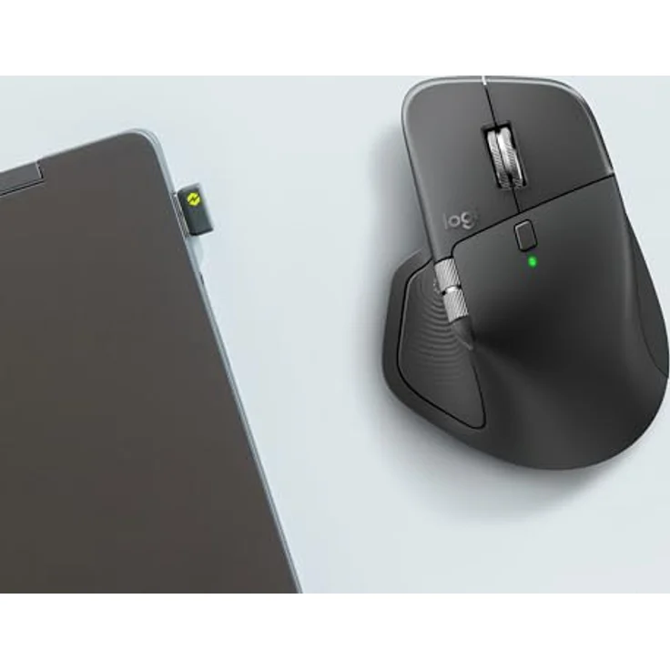 Logitech MX Master 4 for Business, kabellose Maus mit 8K DPI, MagSpeed-Scrollrad, leisen Klicks, Logi Bolt Empfänger, Bluetooth, USB-C Aufladung – Grafit – Bild 2