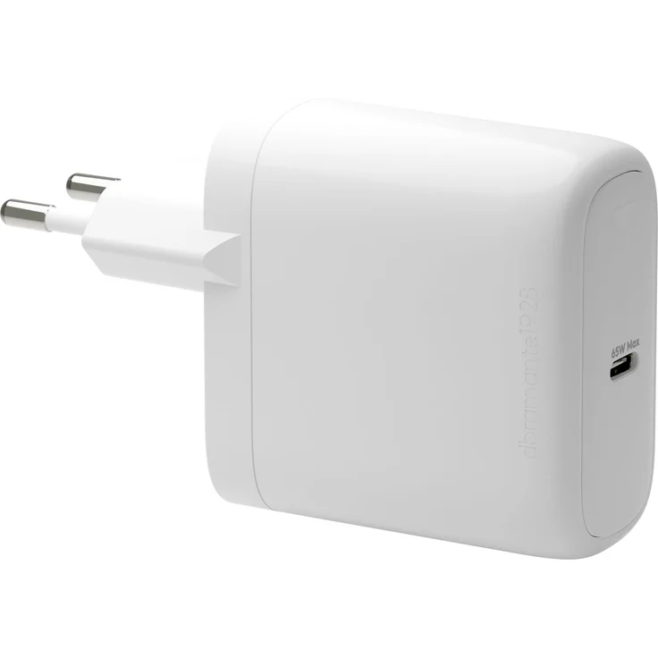 dbramante1928 WALL CHARGER USB-C 65W EU, schnelles und sicheres USB Ladegerät aus 100% recyceltem Kunststoff, Weiss