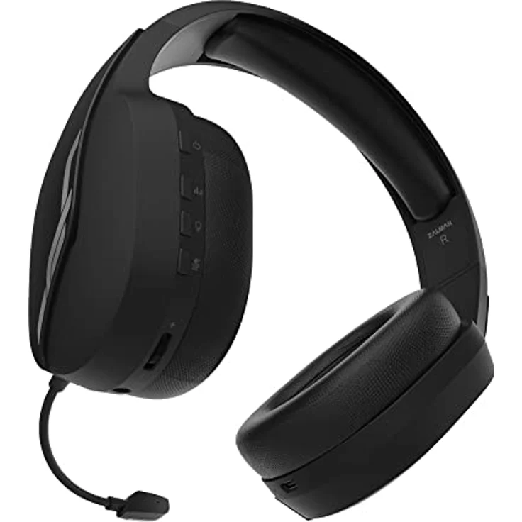 Zalman HPS700 Black, Kabelloses Gaming Headset mit 50 mm Treibern, Virtual 7.1 Surround Sound, Memory Foam Ohrpolstern, Schwarz – Bild 4
