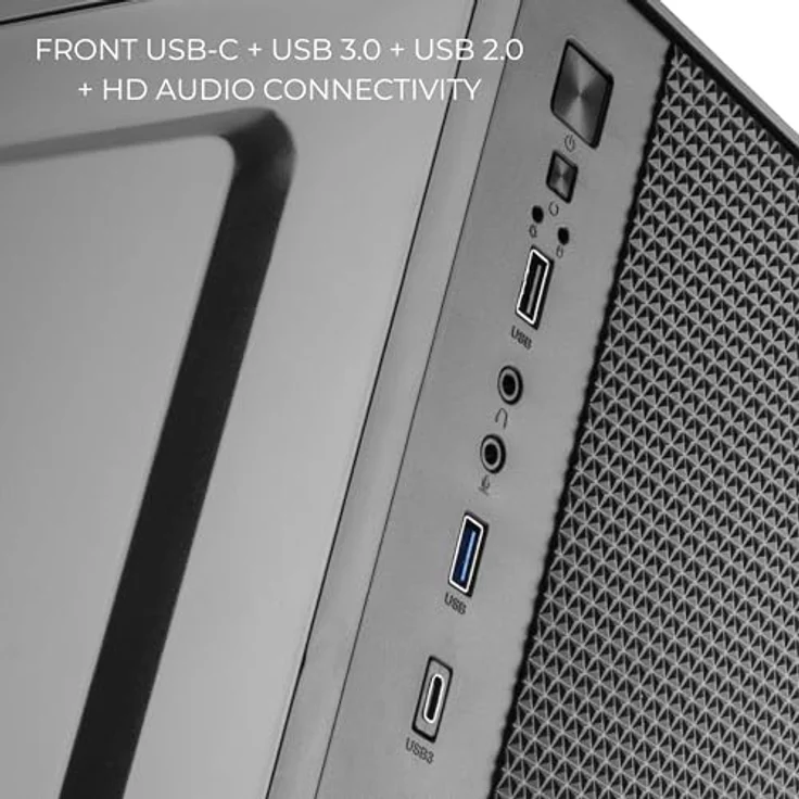 Tacens Anima AC7500, Mini Tower Gehäuse in Schwarz, micro ATX und Mini-ITX, 500 W, kompakte Abmessungen 180 mm x 350 mm – Bild 3