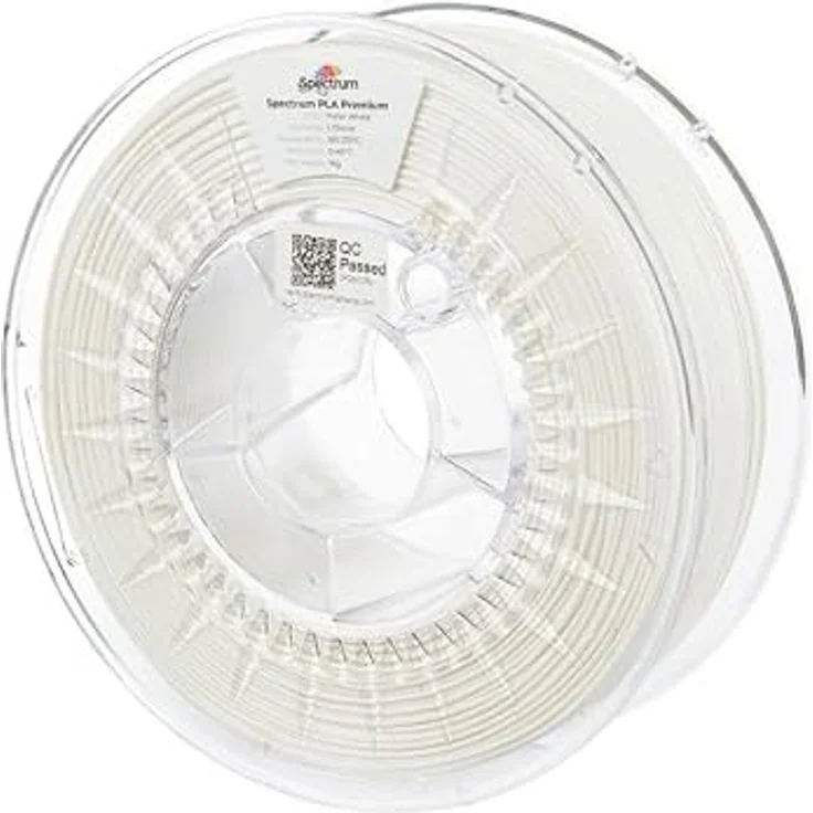 Spectrum PLA Premium Polar White, 1,75 mm, 1 kg Filament, hohe Verformungsfestigkeit, Drucktemperatur 200-215°C – Bild 2