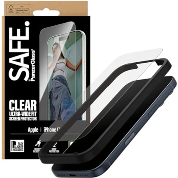 PanzerGlass Displayschutzglas für Apple iPhone 17 Pro, kratzfest und wischfeste Beschichtung, 1 St. SA74726 – Bild 5