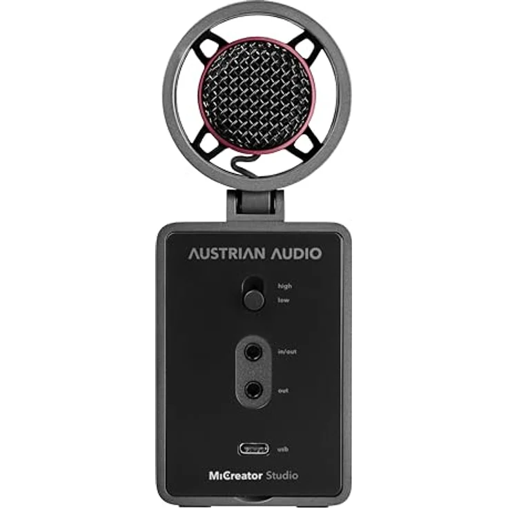 Austrian Audio MiCreator Studio Mikrofon mit integriertem Audio-Interface (Kondensator-Kapsel, Plug-and-Play, leichte Bedienung, austauschbare Faceplates, zwei IN- und OUT-Anschlüsse, Max SPL: 130 dB) – Bild 2