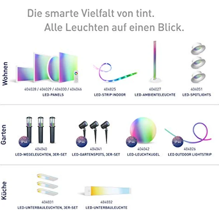 tint 3er-Set Smarte LED Spotlights – Steuerbar per Alexa oder Fernbedienung – Einbauleuchten mit weißem (1800-6500 K) und farbigem Licht RGB – Ø 76 mm Bohrloch, 100 mm Einbauhöhe – Bild 5