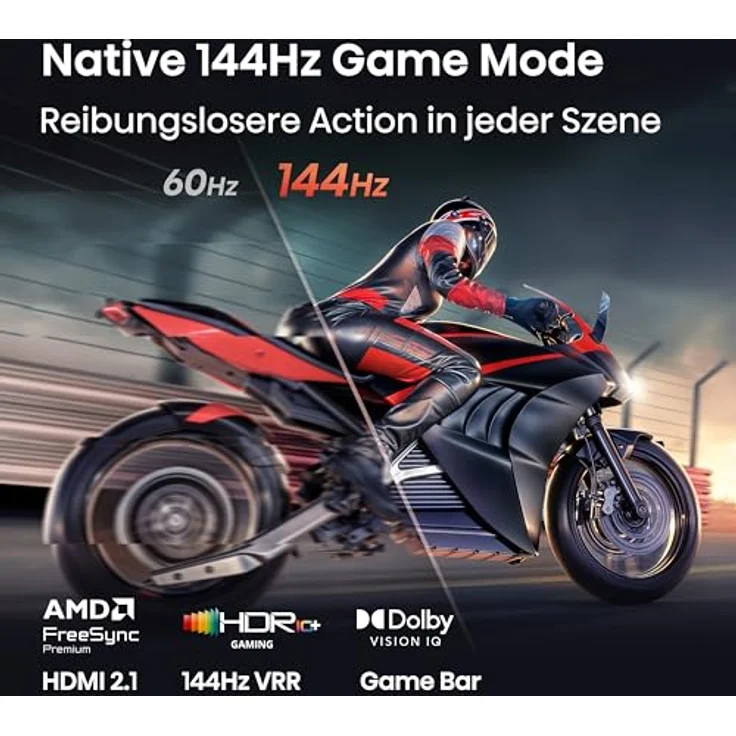 Hisense 65E8DS, 65 Zoll 4K UHD Hi-QLED Mini LED Smart TV mit Dolby Vision, 144Hz, Hi-View AI Engine, integriertem Subwoofer und FreeSync Premium – Bild 5