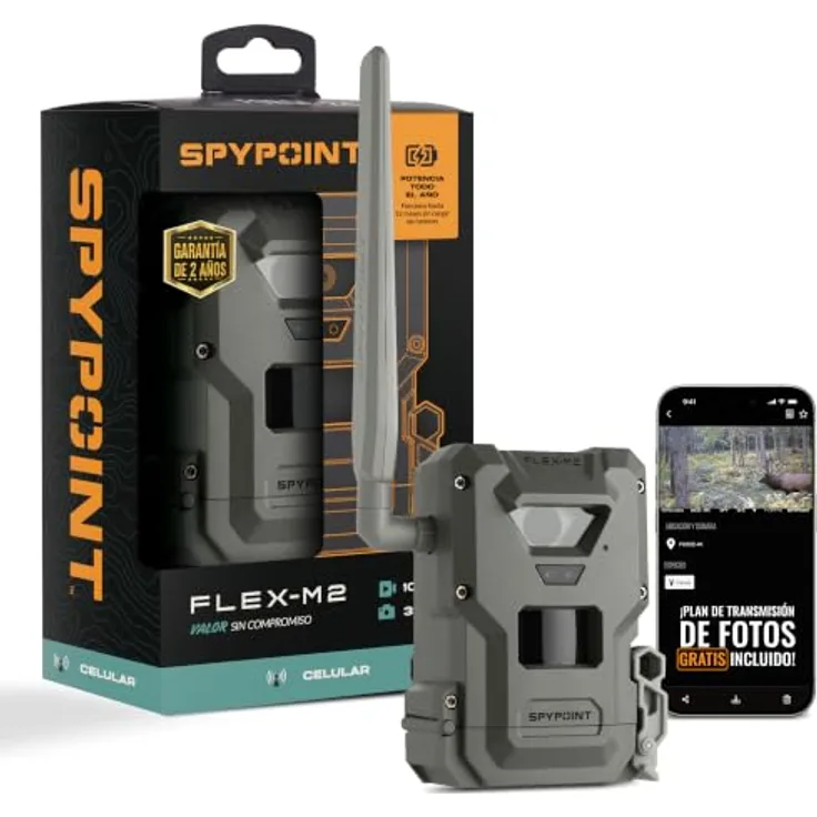 Spypoint Wildkamera Flex-M2, 32 MP mit 1080p Videoaufnahme, wetterfest, Dual-SIM, GPS-Ortung