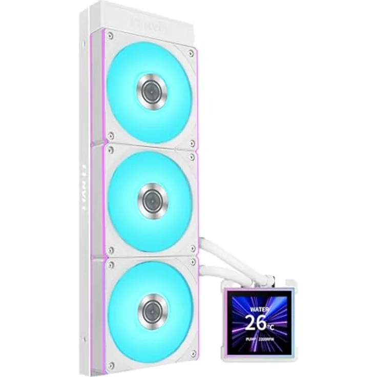 Lian Li HydroShift II LCD-S 360, 360 mm AiO-Wasserkühlung mit 3,4" IPS-Display und RGB-Beleuchtung, weiß – Bild 3