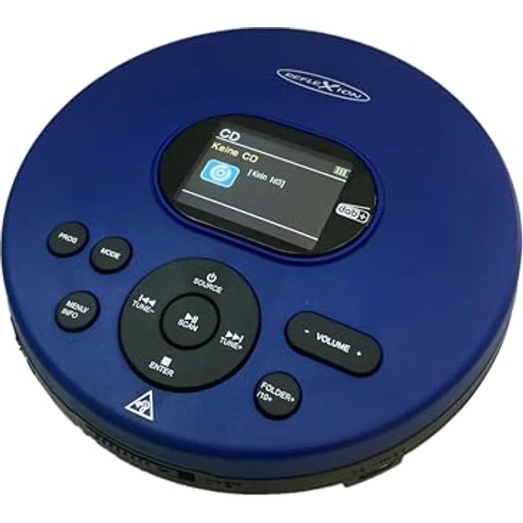 REFLEXION PCD540DAB/BL Tragbarer CD-Player mit DAB/PLL-FM-Radio, MP3-CD-Wiedergabe, blau – Bild 2